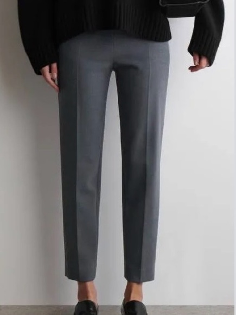 Uniqlo Gray Straight-Leg Dress Pants